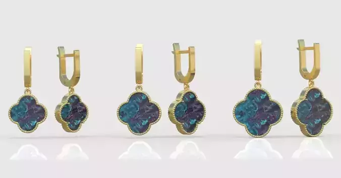 Earrings model 3D printable model 0217-12 3D print model Earrings model 3D printable model 0217-12 3D print model