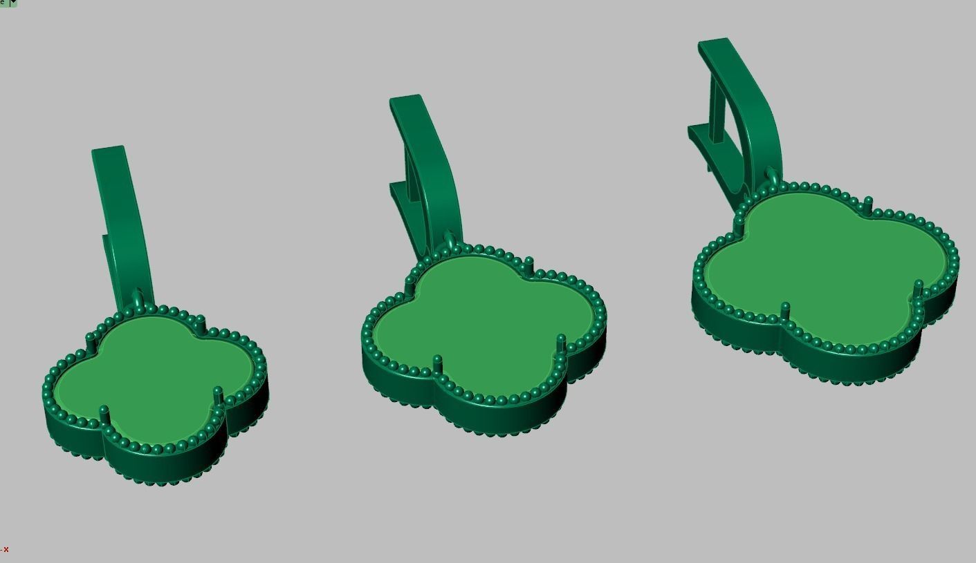 Earrings model 3D printable model 0217-12 3D print model_13