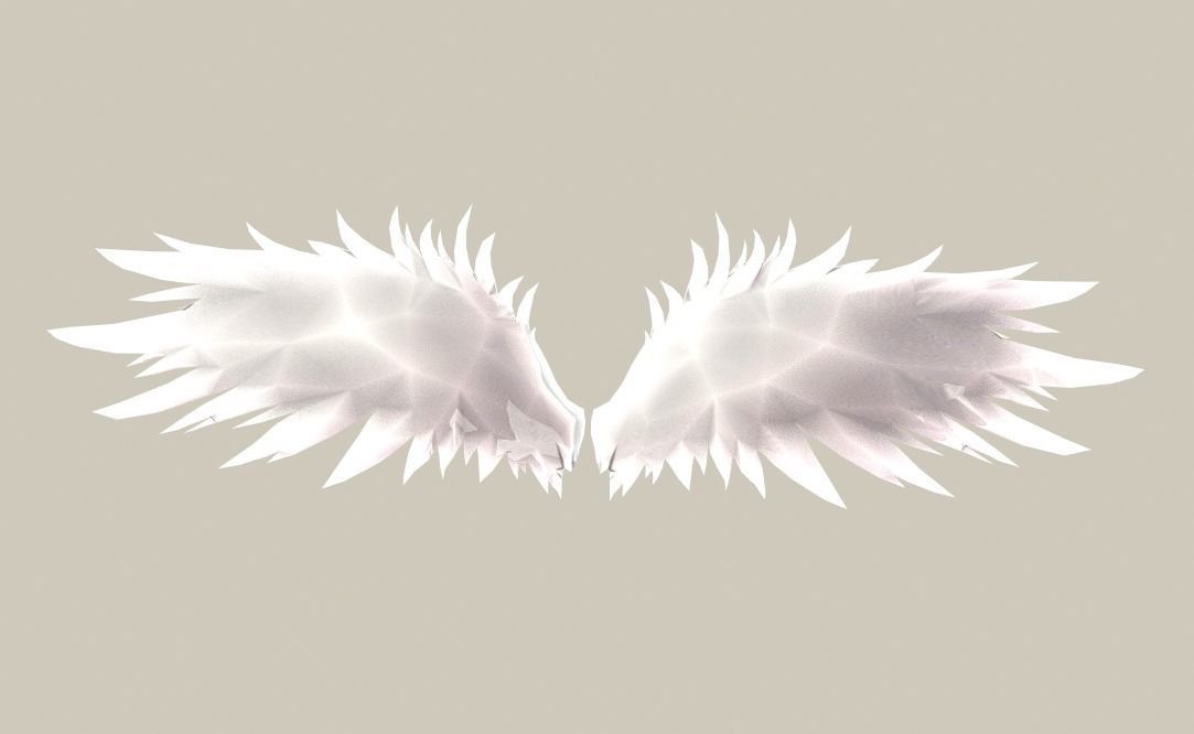 Futuristic Wing Low-poly 3D model_10