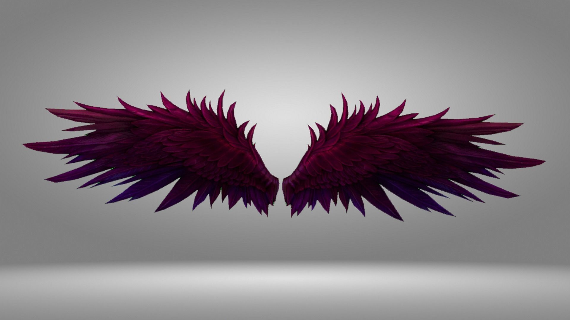 Futuristic Wing Low-poly 3D model_12