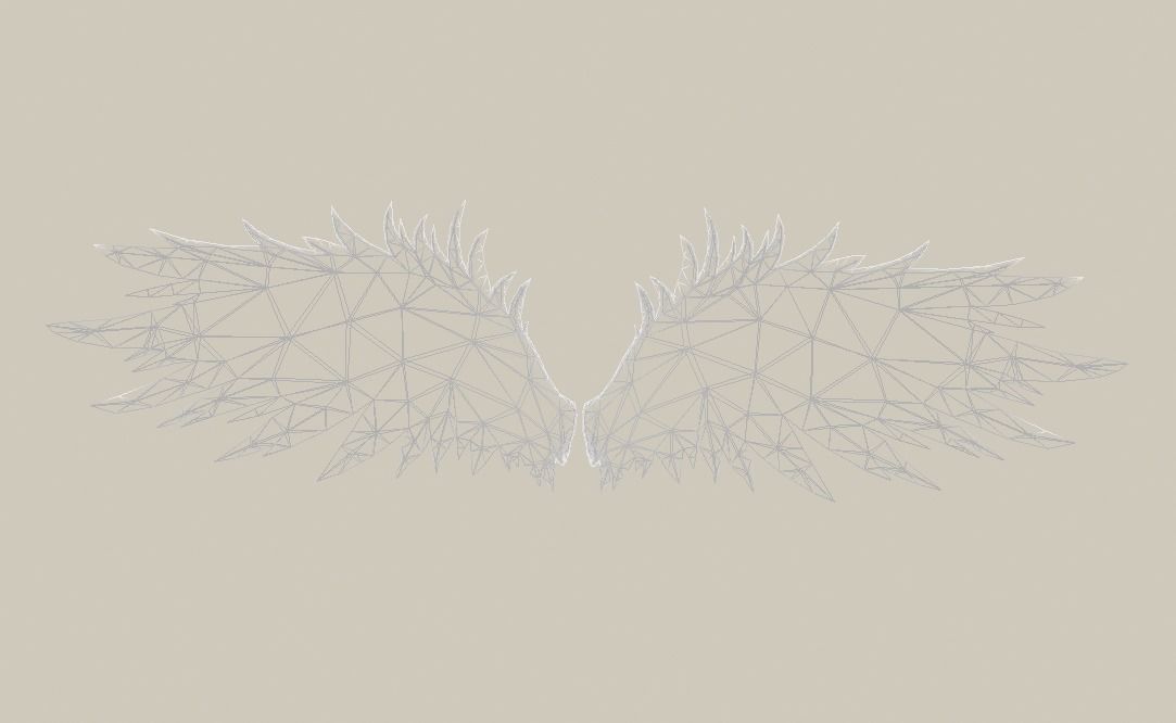 Futuristic Wing Low-poly 3D model_14