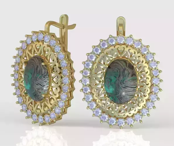 Earring 3D model 3D printable model 0218-9