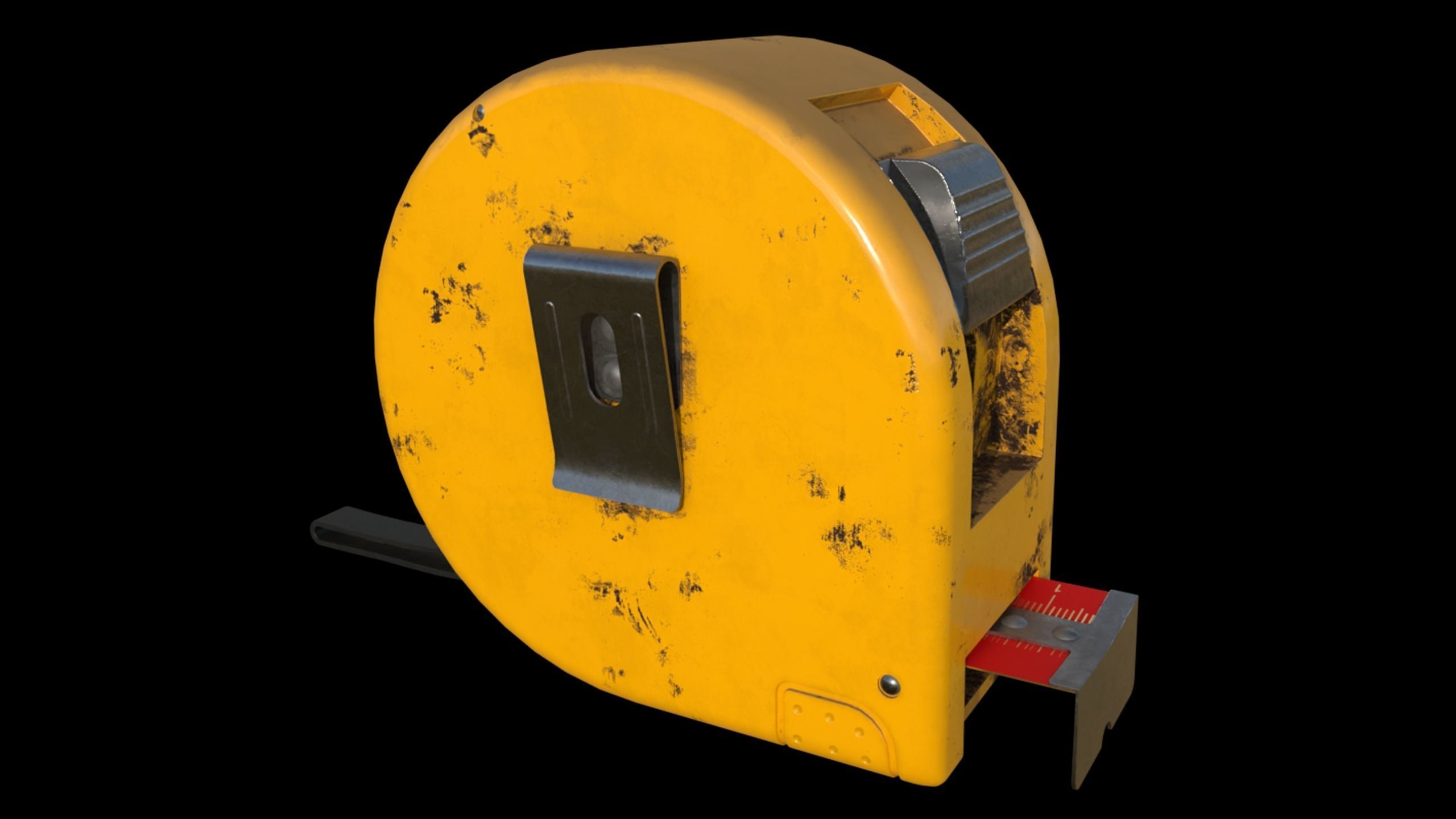 measuring tape Low-poly 3D model_1