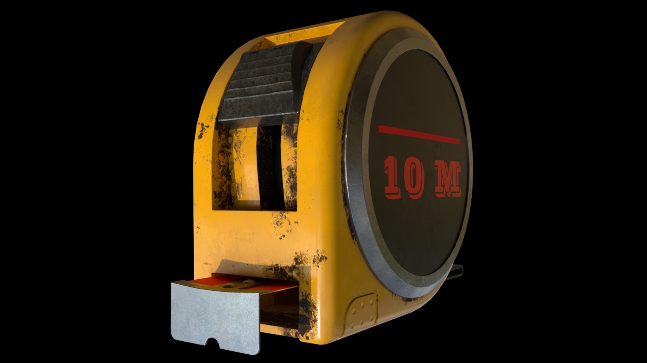 measuring tape Low-poly 3D model_4