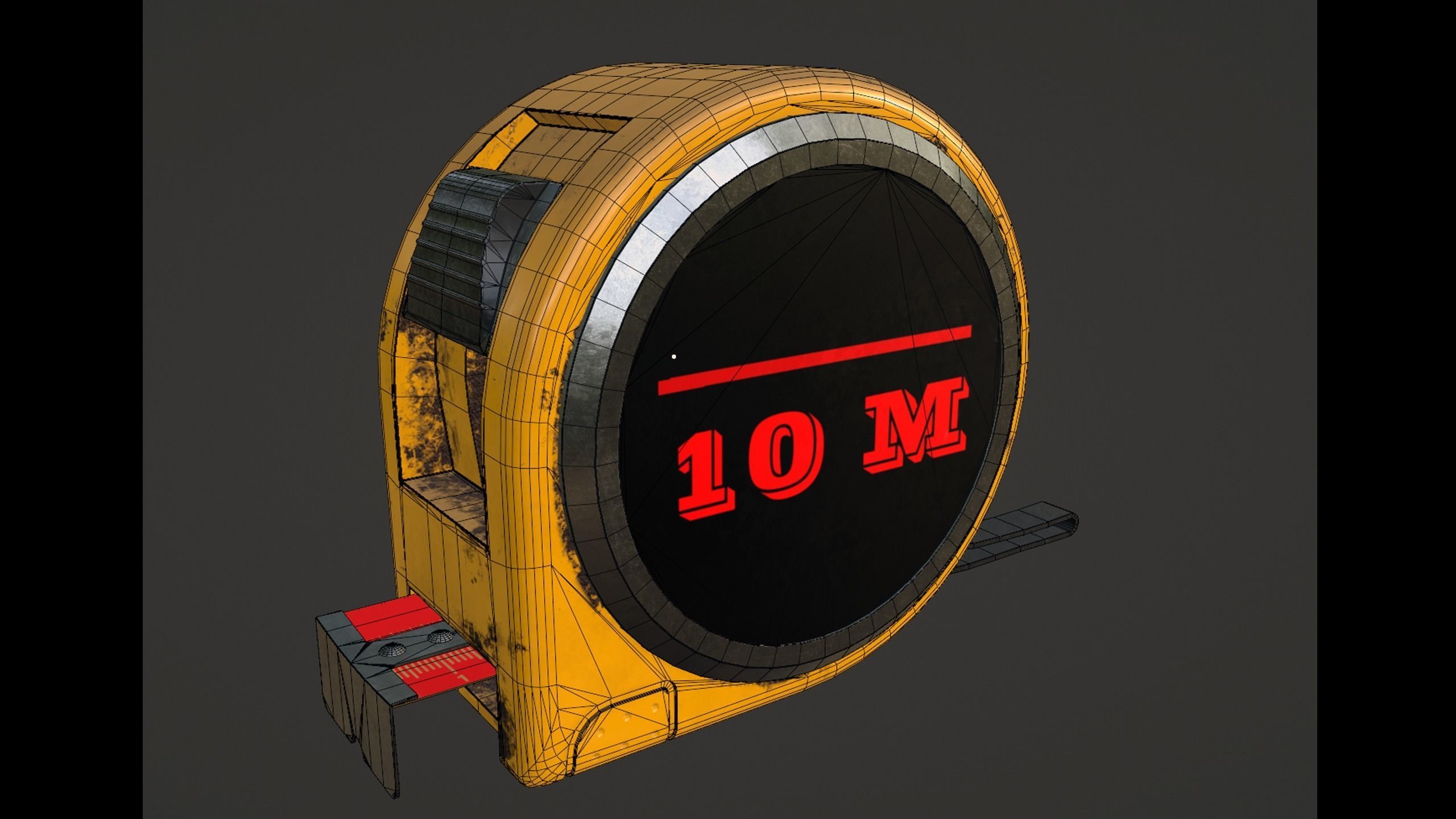 measuring tape Low-poly 3D model_8