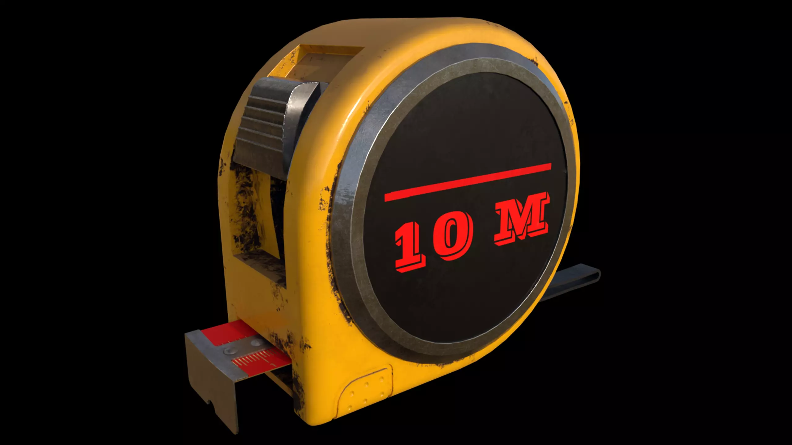 measuring tape Low-poly 3D model_0