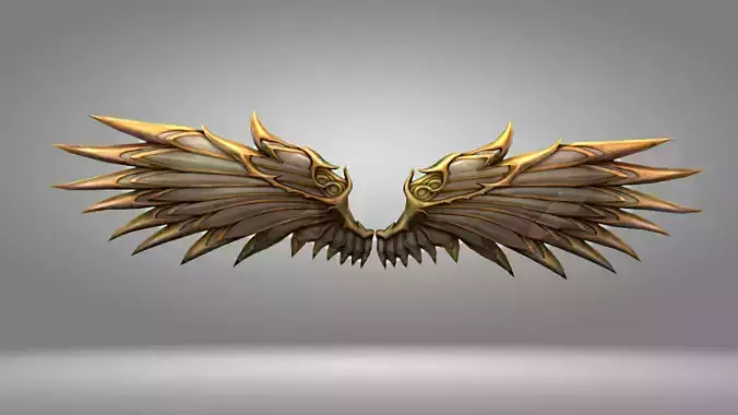 Futuristic Golden Wing
