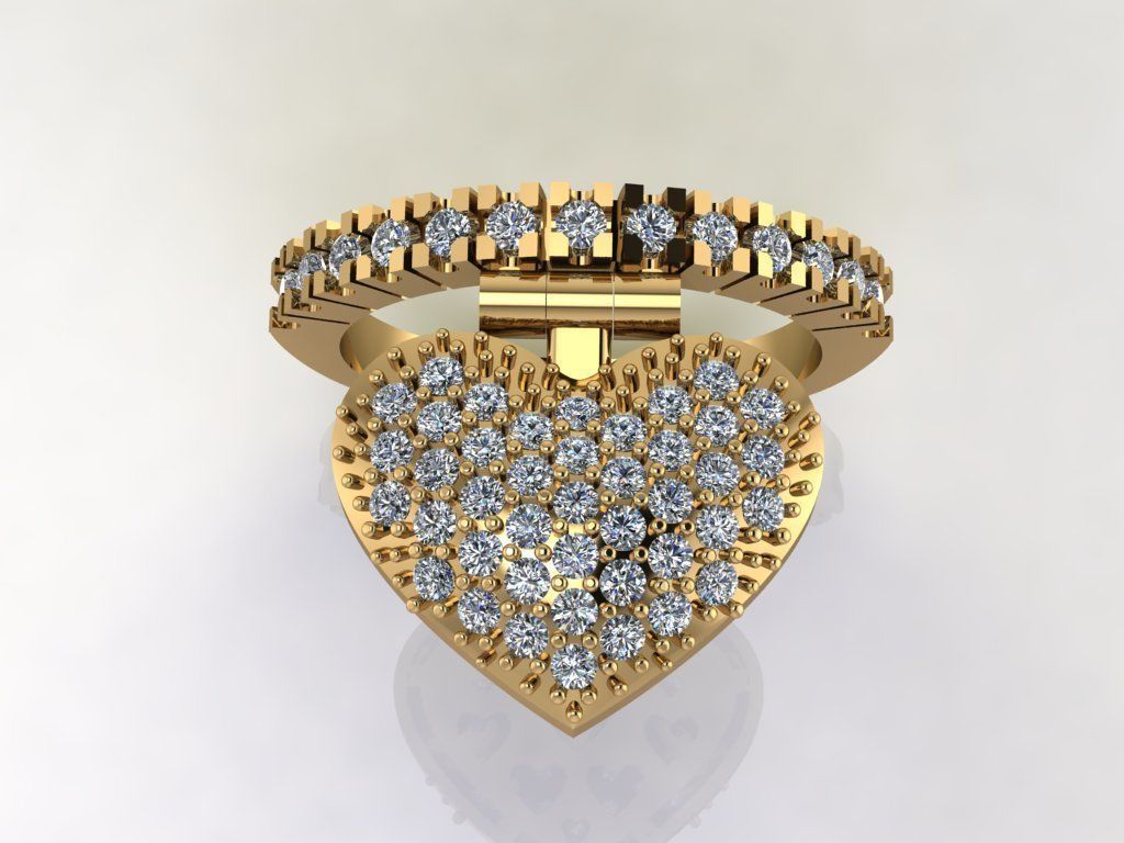 ARTICULATED CORACAO RING 3D print model_1