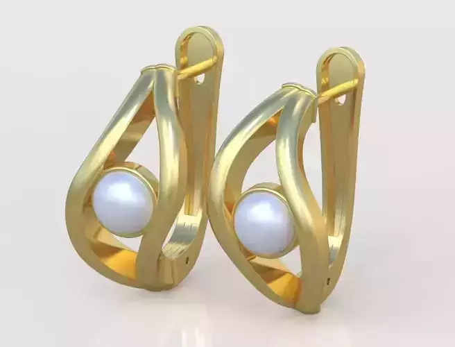 Earring 3D model 3D printable model 0220-13
