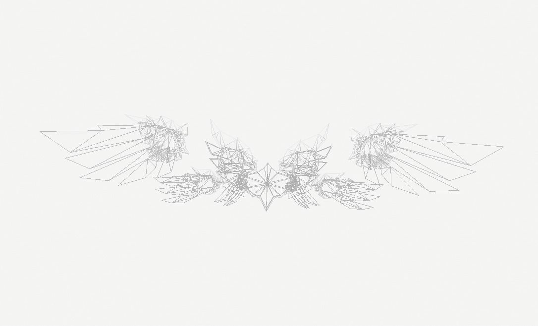 Scifi Metal Wing Low-poly 3D model_5