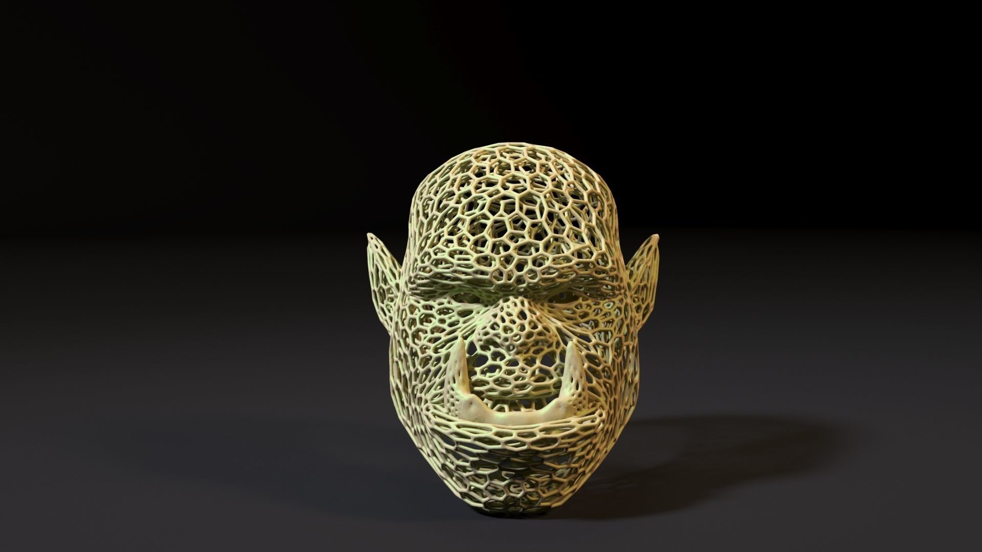Warcraft Orc Head 3D print model_7