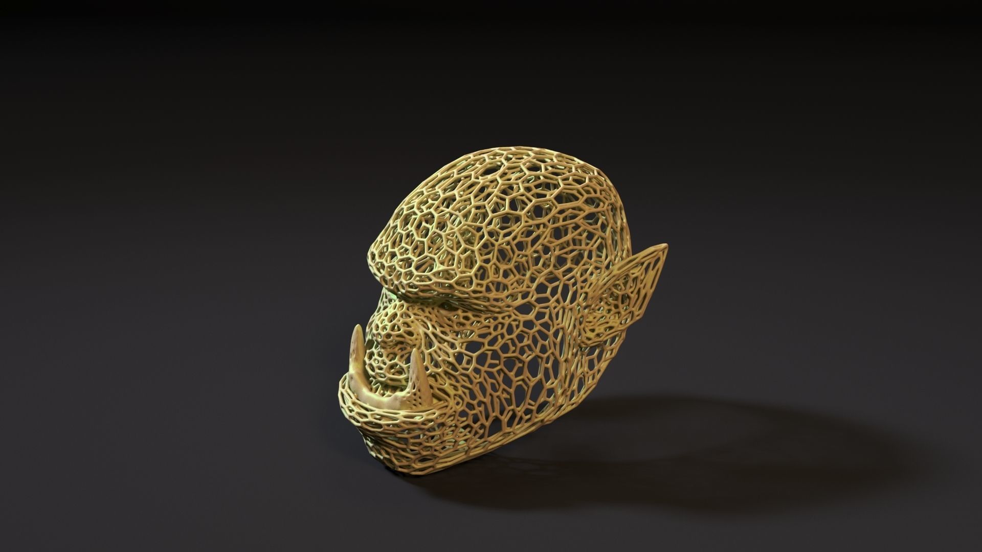 Warcraft Orc Head 3D print model_1