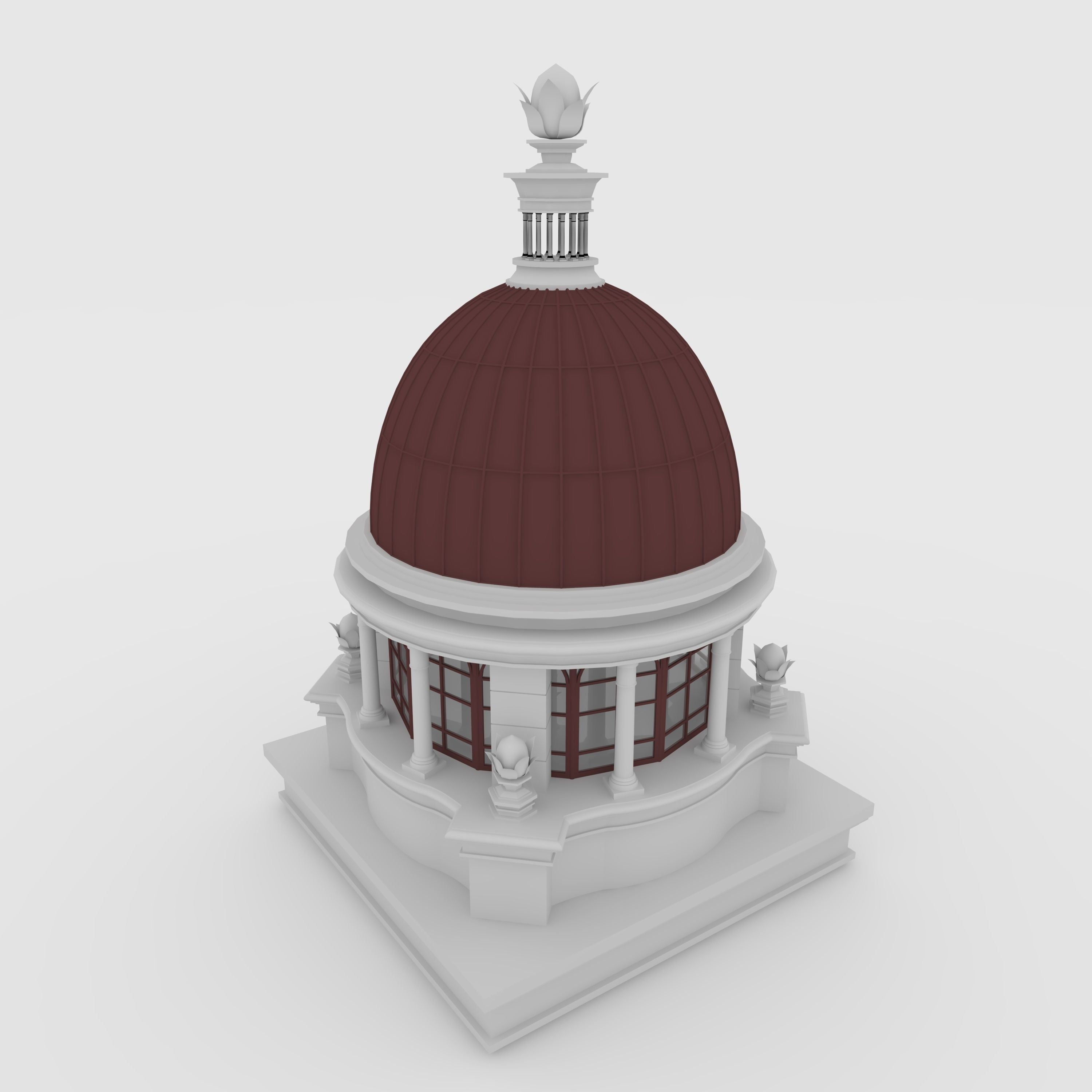 Classic Dome 1 3D model_8