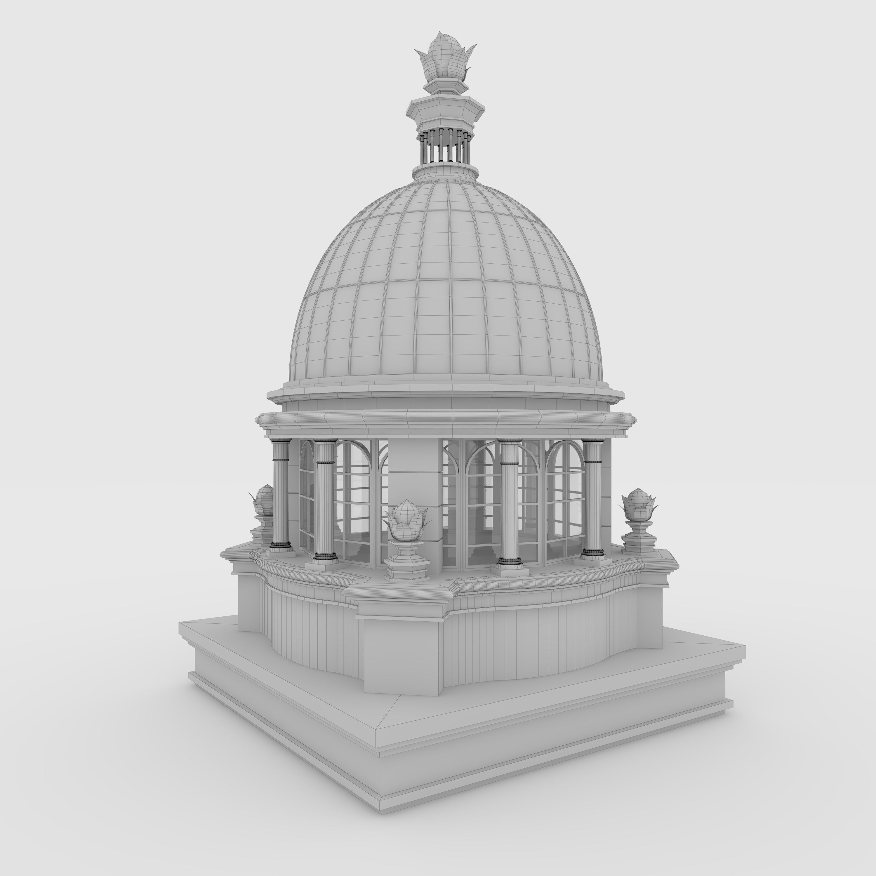 Classic Dome 1 3D model_1