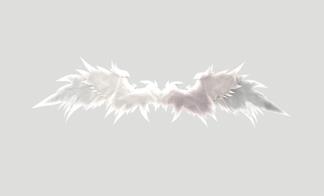 Futuristic Wing Low-poly 3D model_7