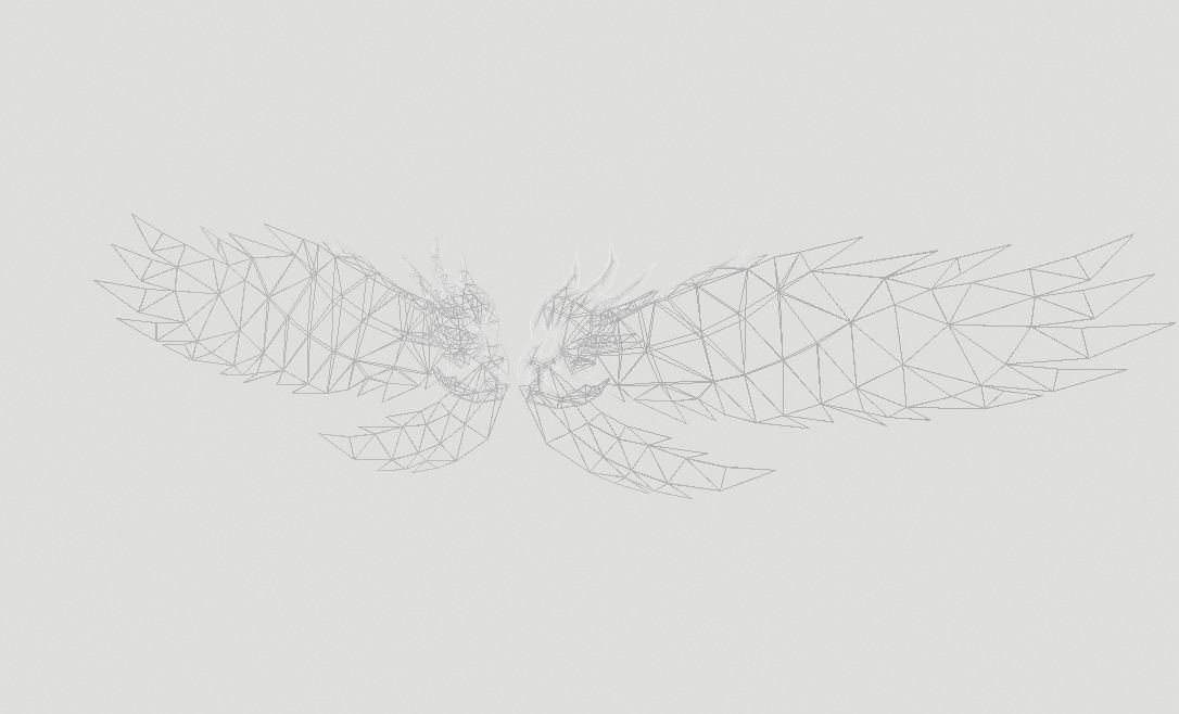Demon Wing Low-poly 3D model_14