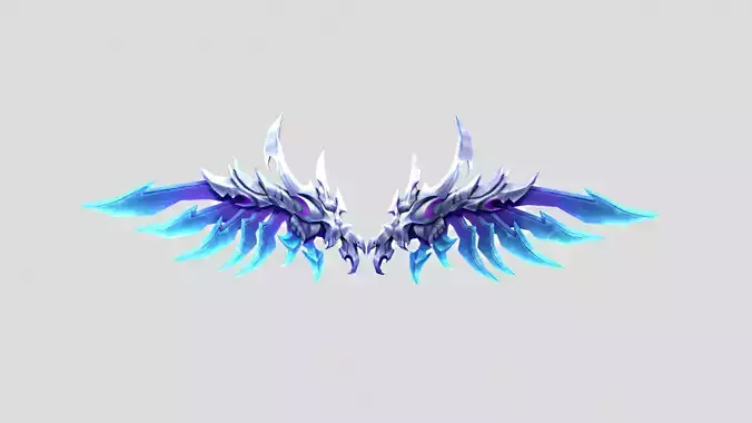 Ice Metal Wing Low-poly 3D model
