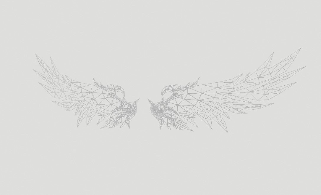 Ice Wing Low-poly 3D model_5