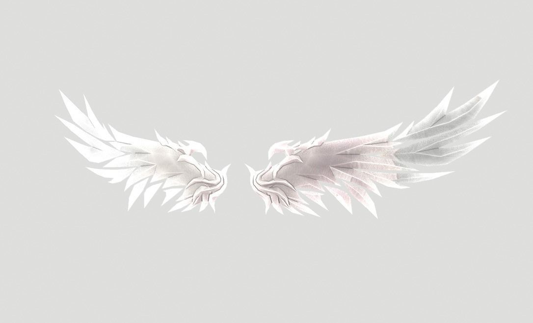 Ice Wing Low-poly 3D model_4