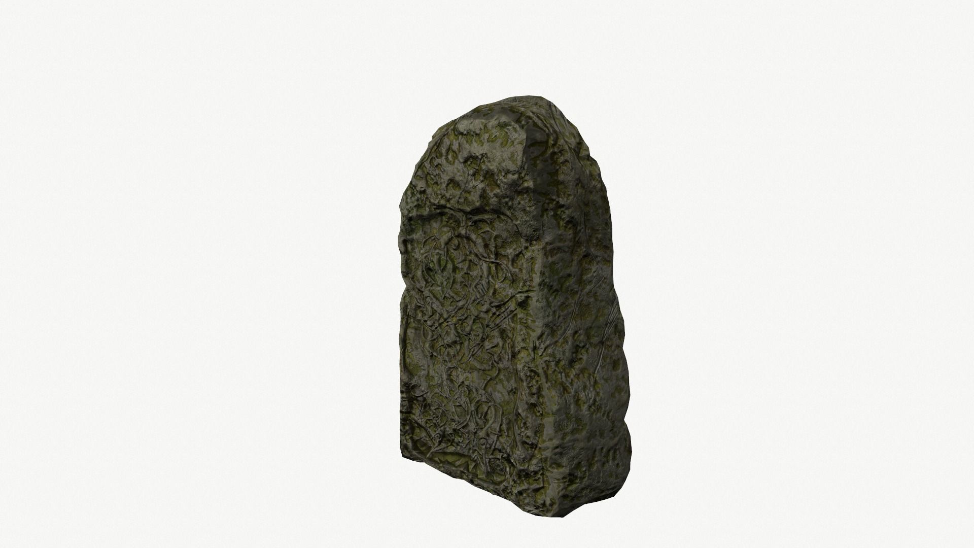 Sculpted Nordic Stone Low-poly 3D model_2