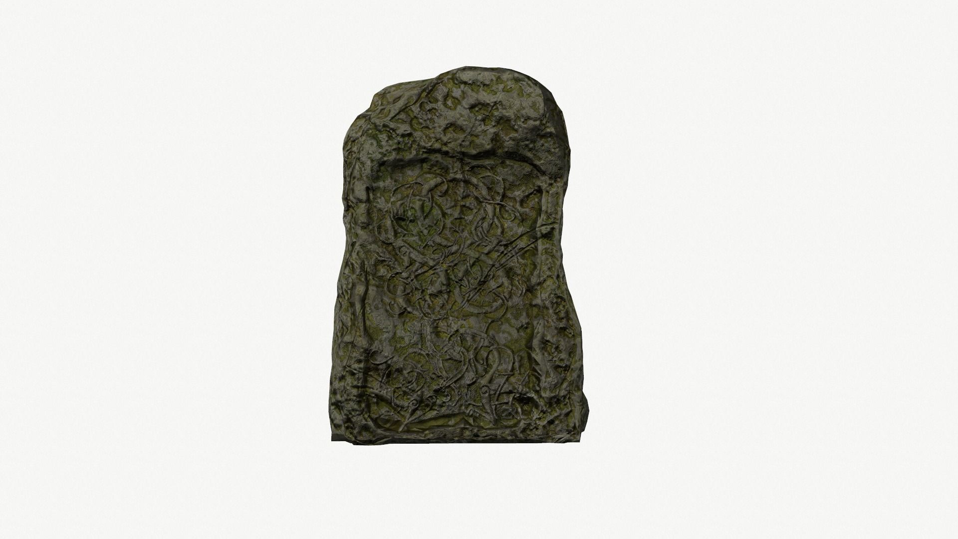 Sculpted Nordic Stone Low-poly 3D model_3