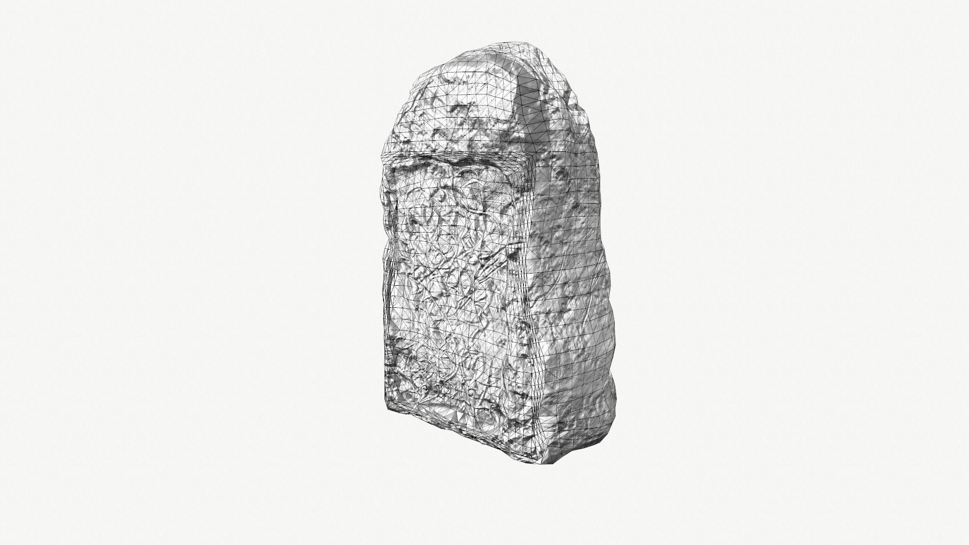 Sculpted Nordic Stone Low-poly 3D model_9