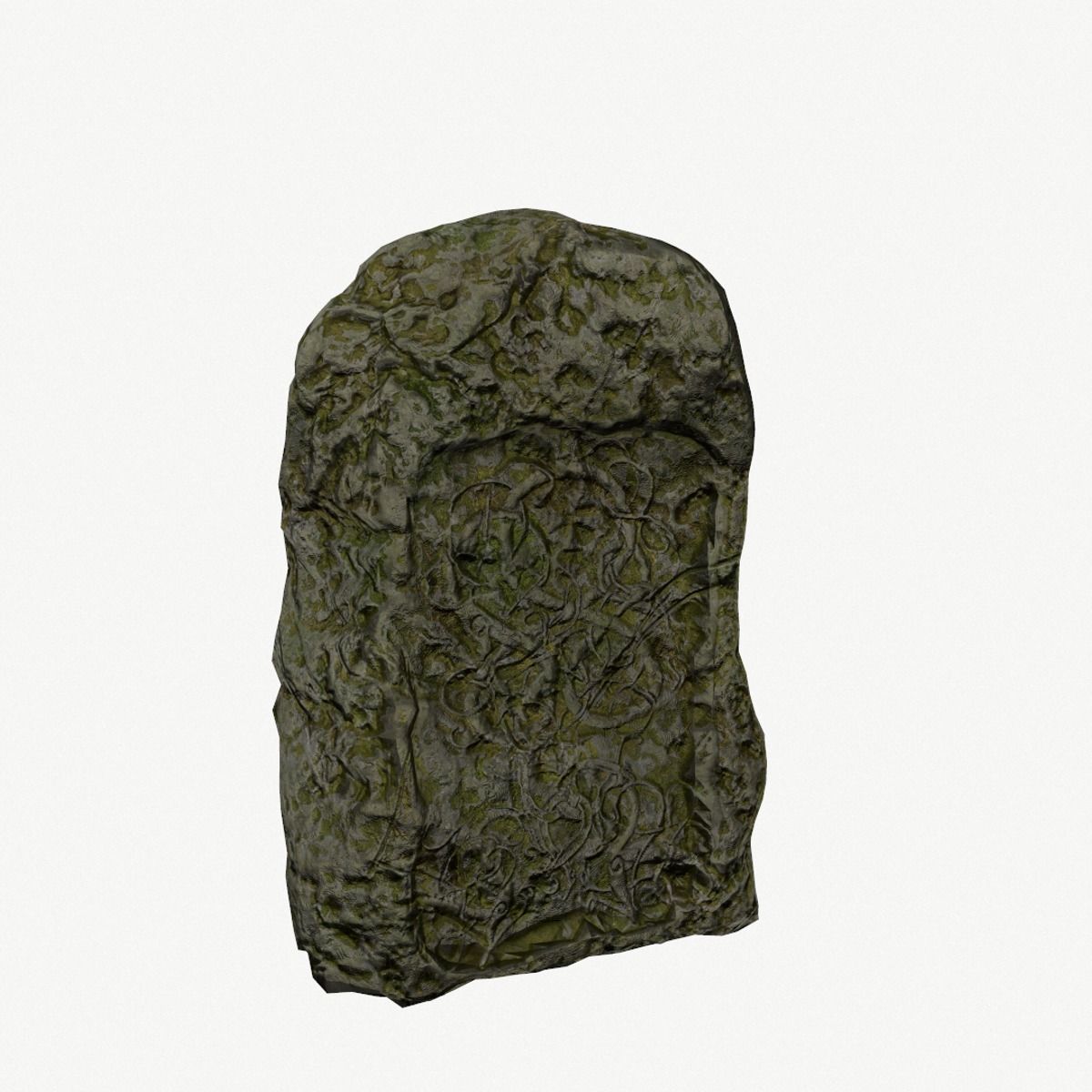 Sculpted Nordic Stone Low-poly 3D model_15