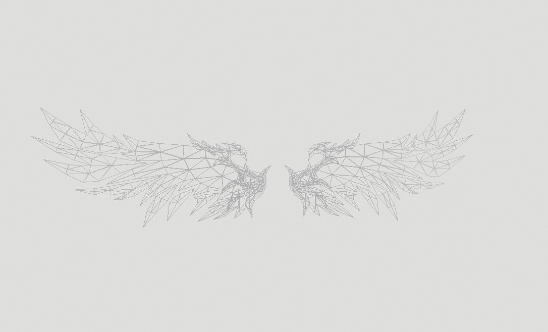 Fire Wing Low-poly 3D model_17