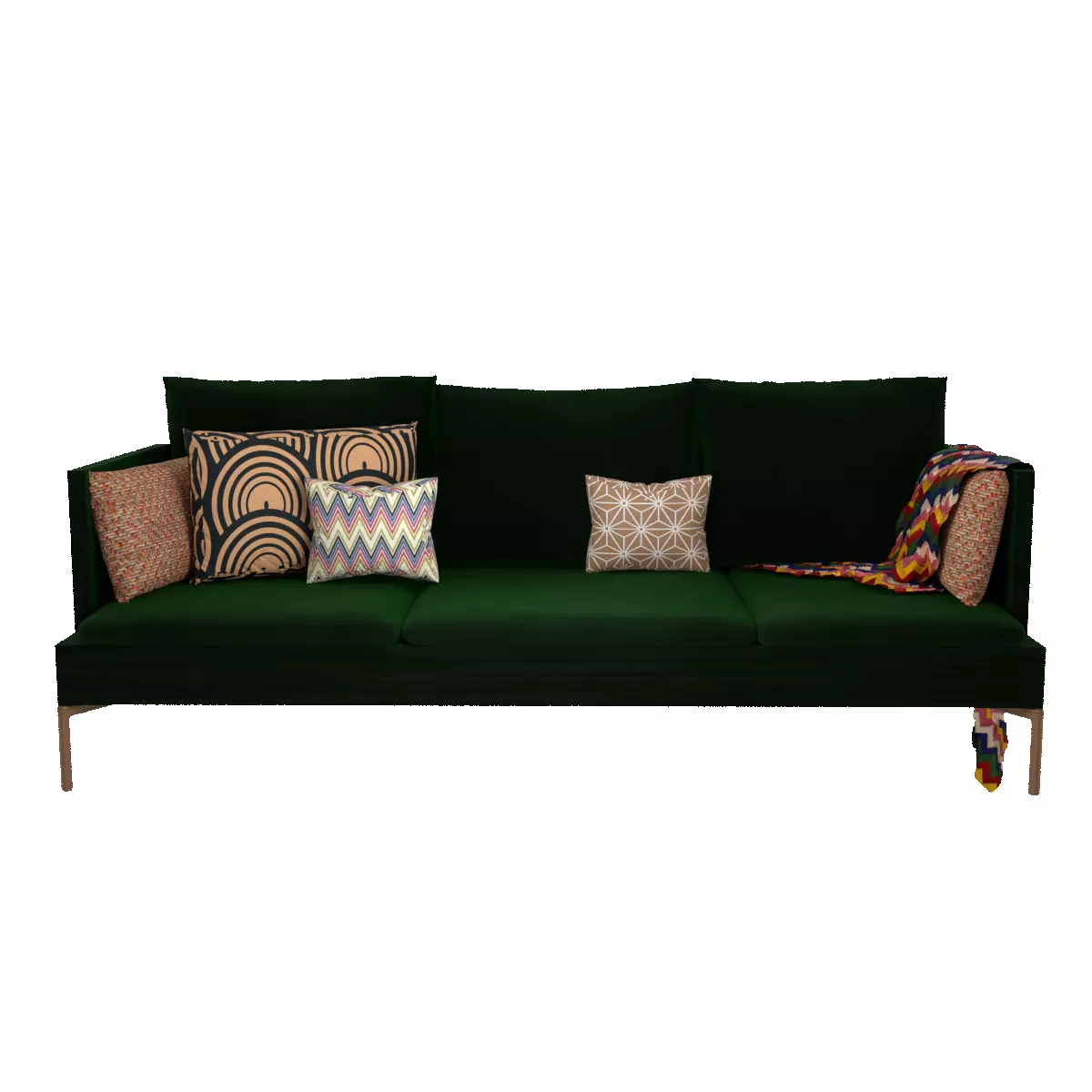 Modern green sofa  3D model_0