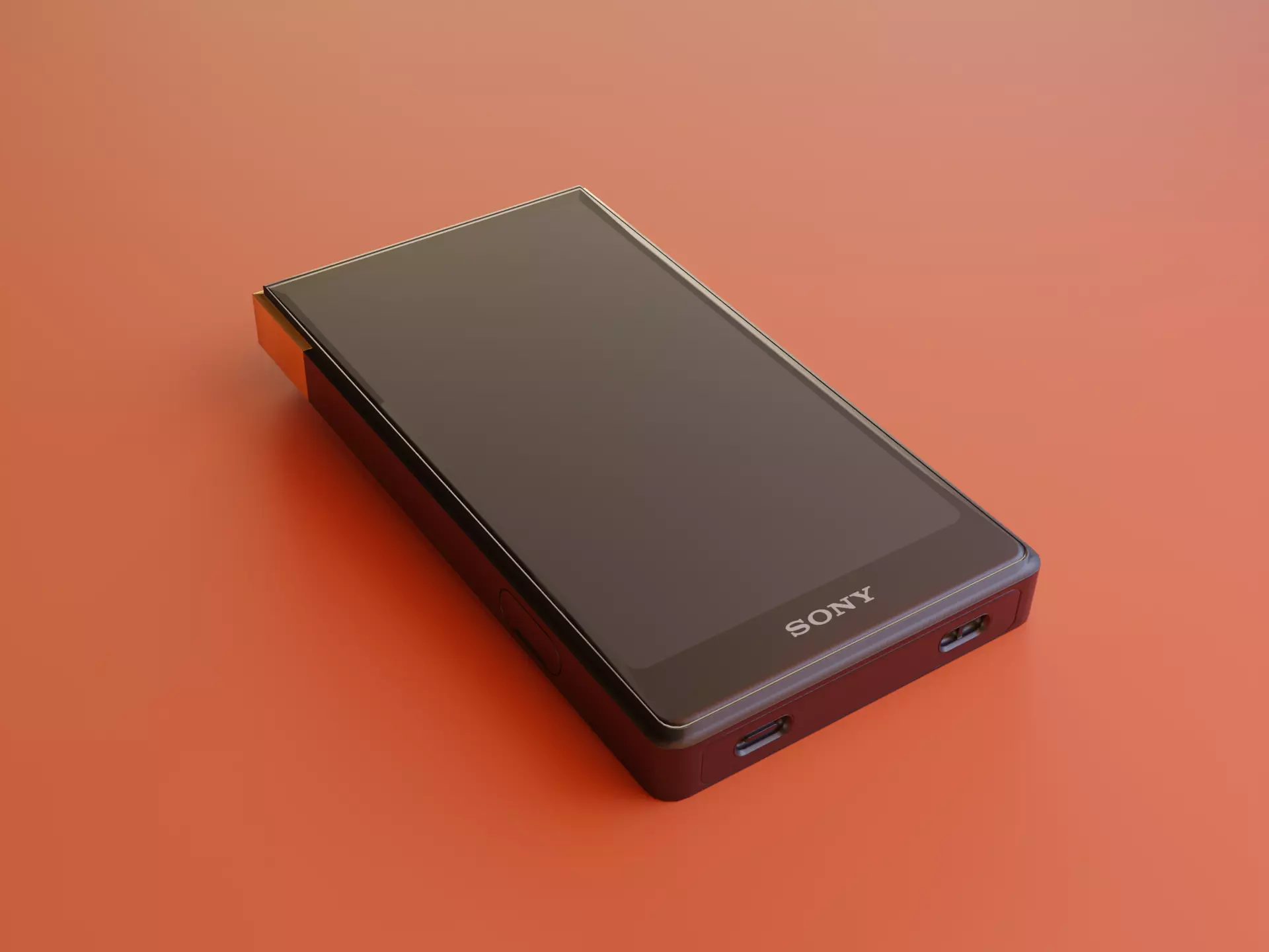 Sony Walkman NW-ZX700 Low-poly 3D model_0