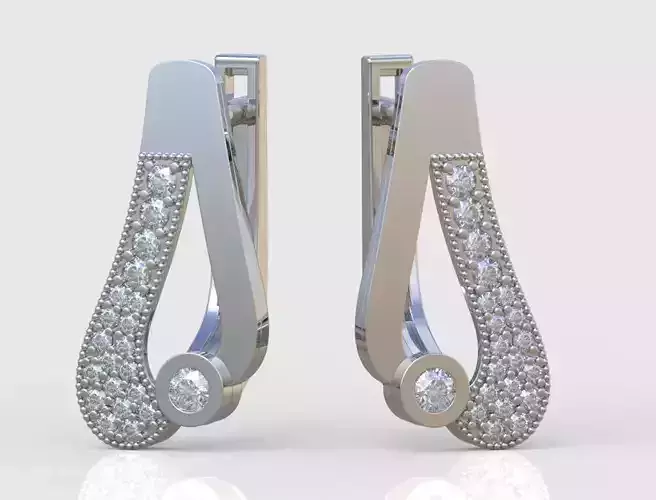 Earring 3D model 3D printable model 0224