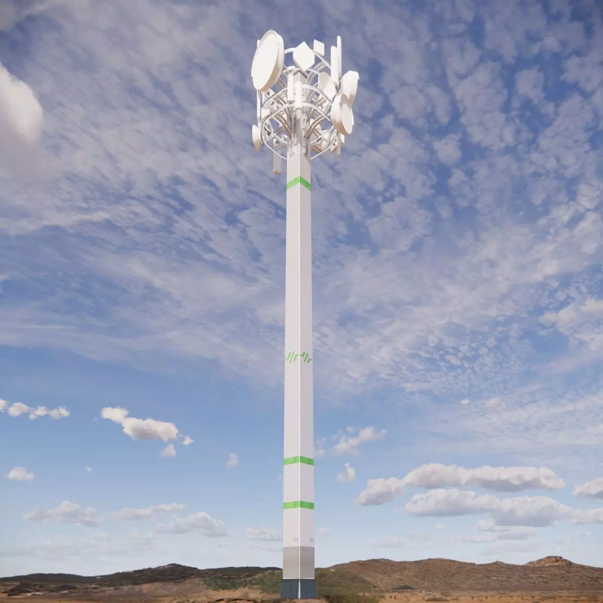 Sci-fi Communication Tower v2 004 3D model_0