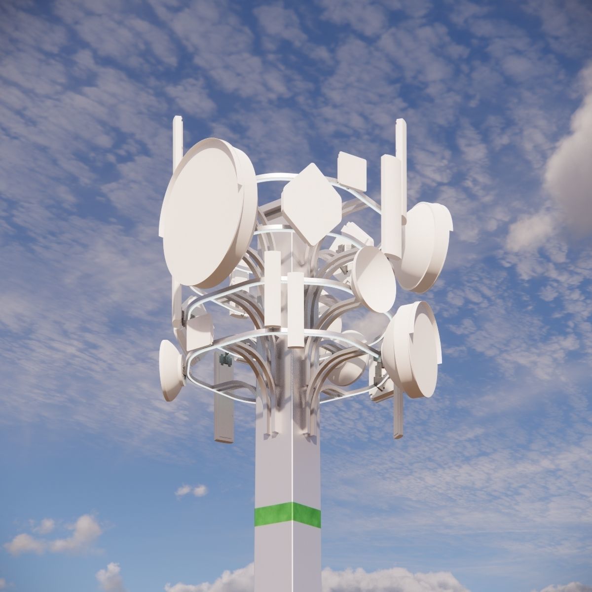 Sci-fi Communication Tower v2 004 3D model_1