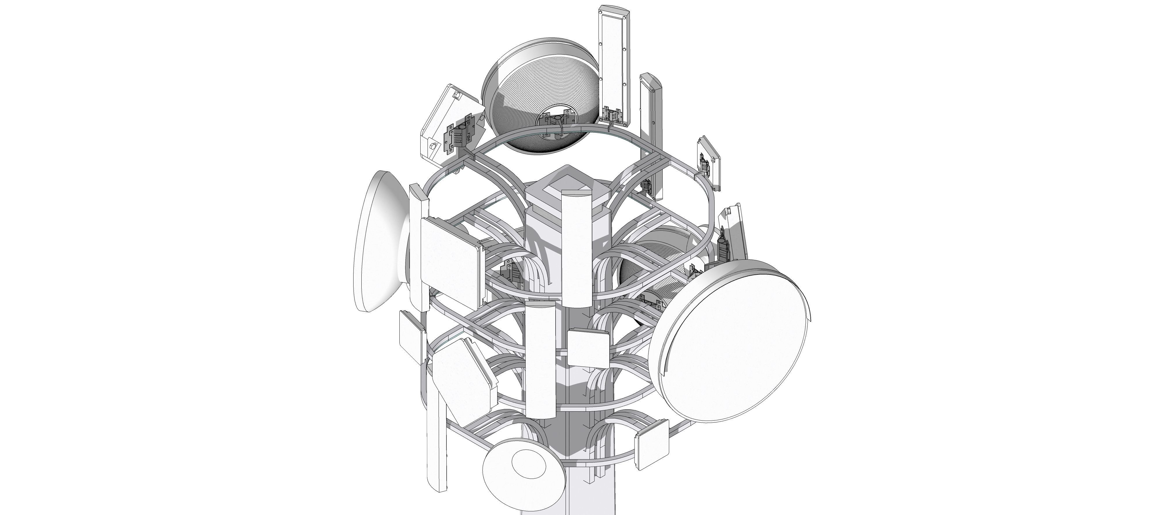Sci-fi Communication Tower v2 004 3D model_8