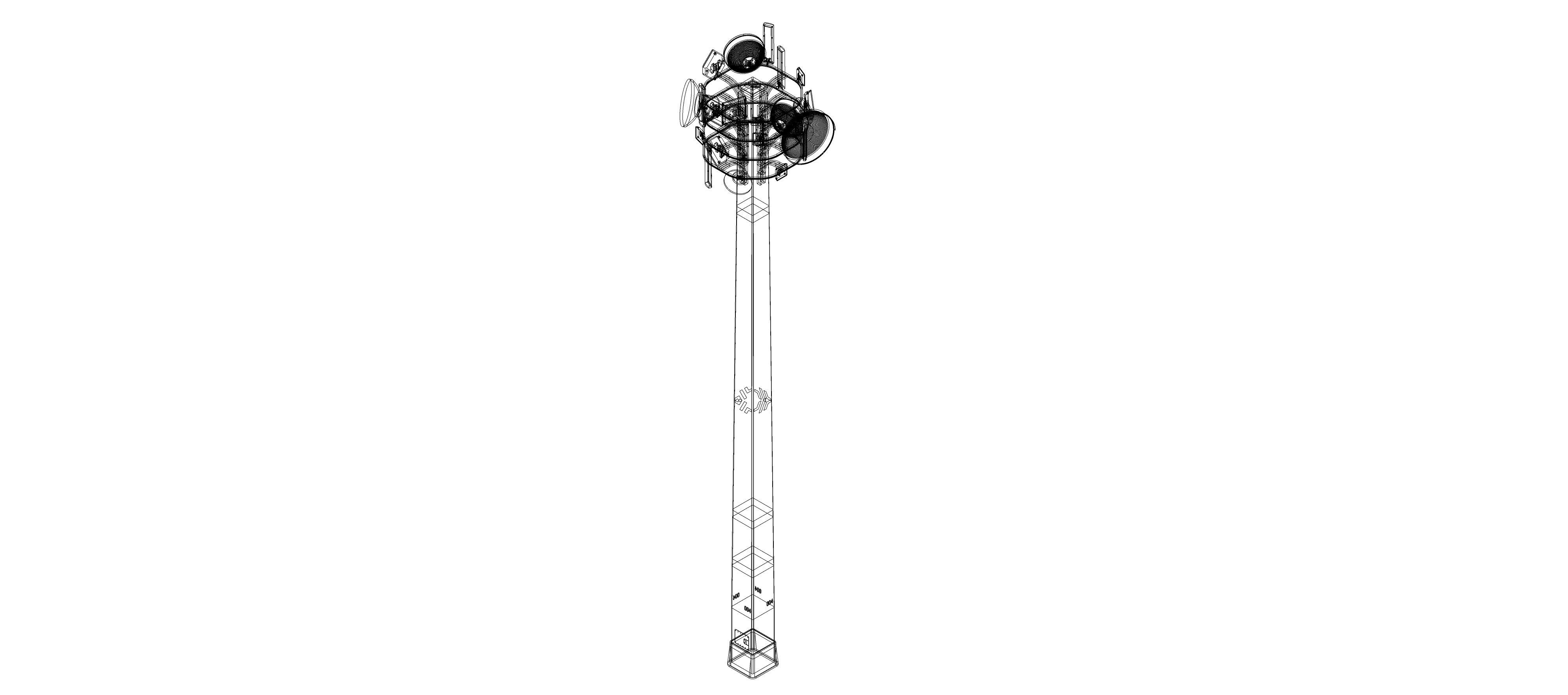 Sci-fi Communication Tower v2 004 3D model_14