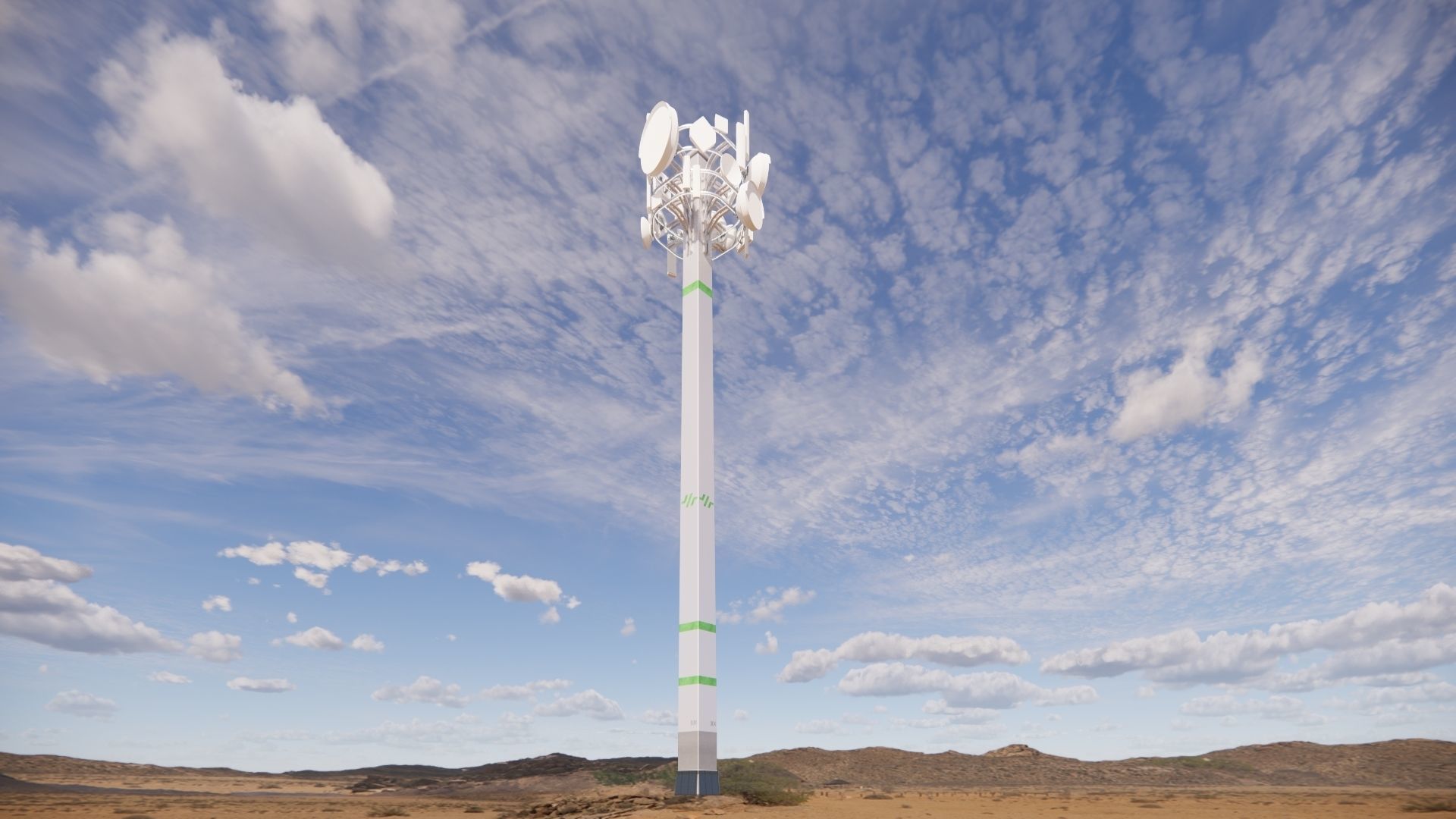 Sci-fi Communication Tower v2 004 3D model_3
