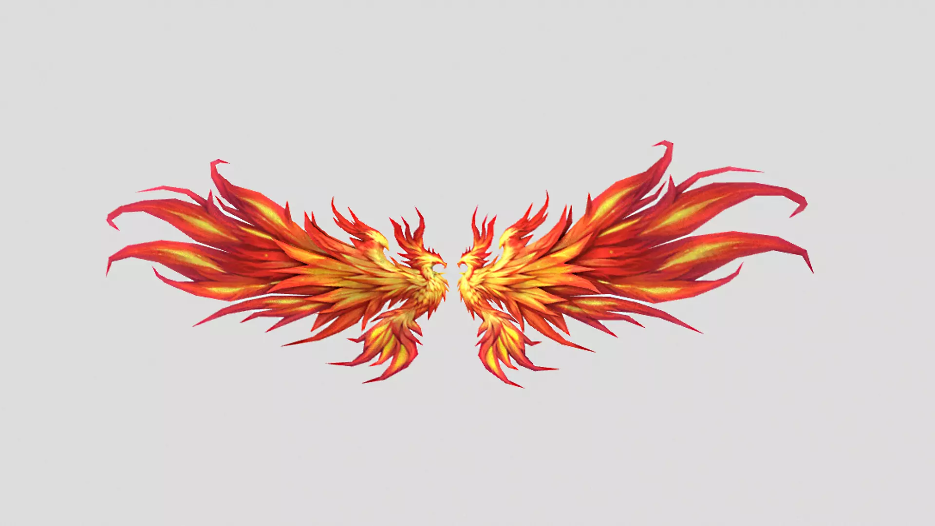 Phoenix Wing Low-poly 3D model_0