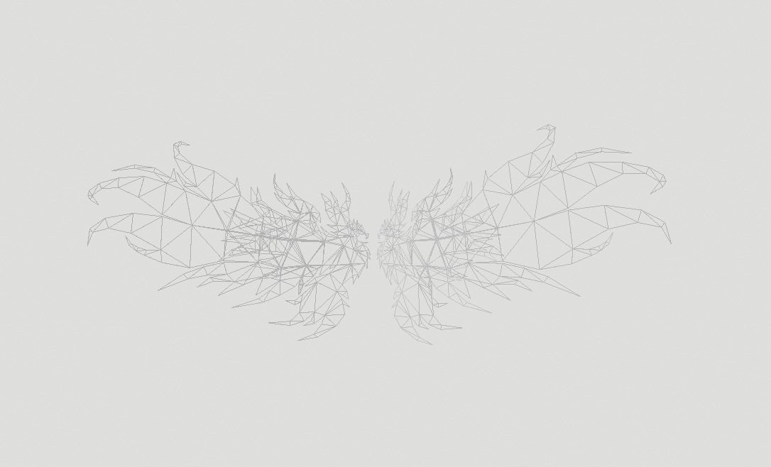 Phoenix Wing Low-poly 3D model_14