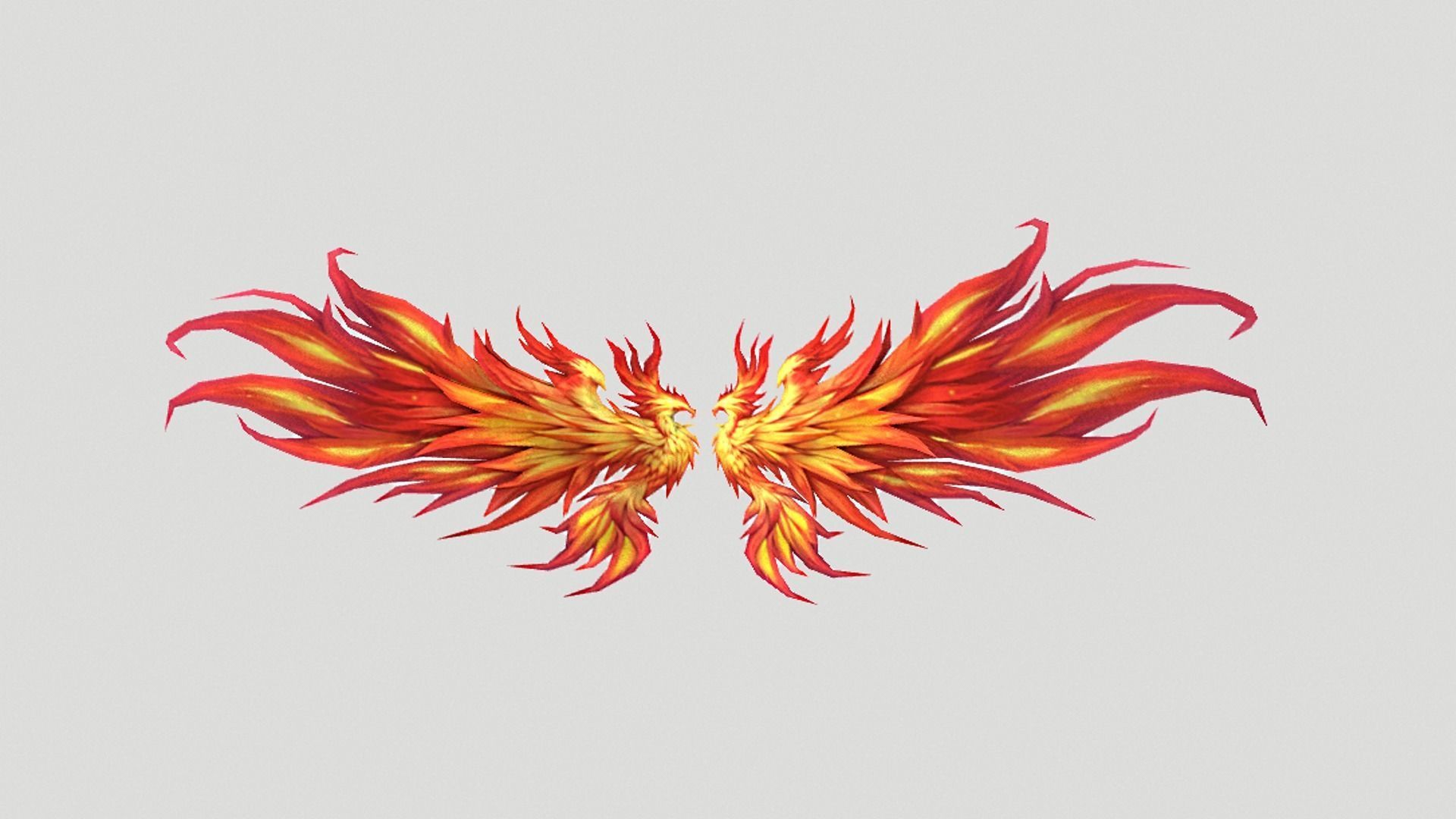 Phoenix Wing Low-poly 3D model_15