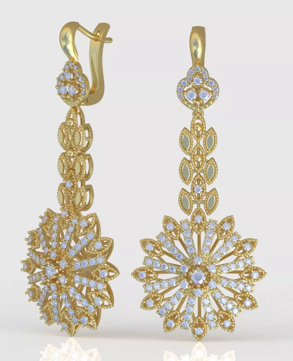 Earring 3D model 3D printable model 0226 9 Free 3D print model
