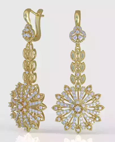 Earring 3D model 3D printable model 0226 9 Free 3D print model