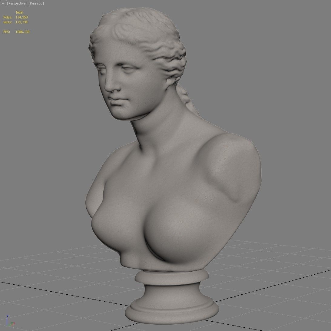 Venus De Milo Bust 3D model_6