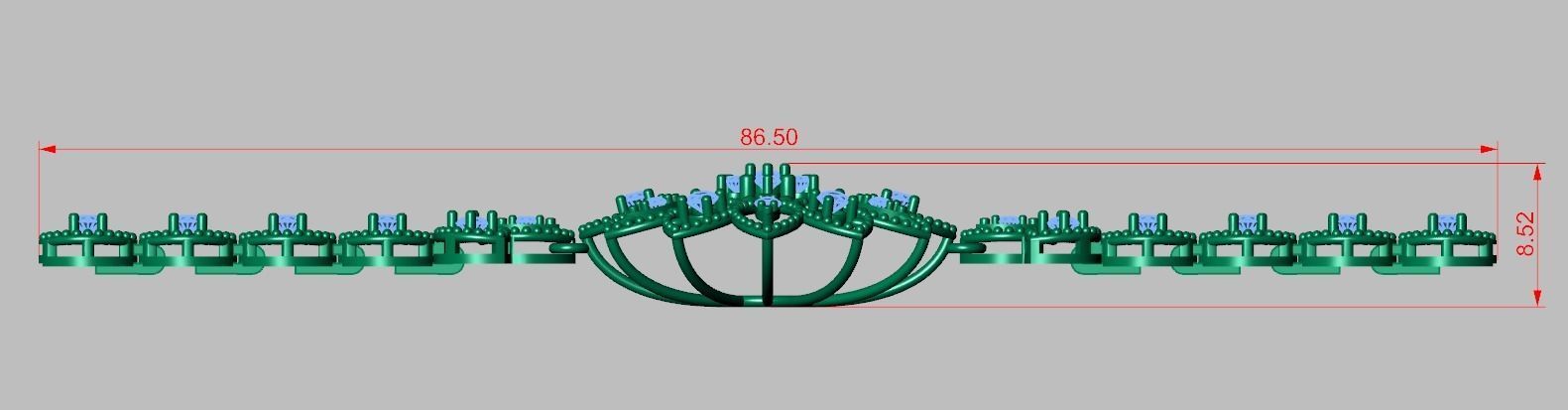 Exclusive Bracelet model 3D printable model 0068 3D print model_9