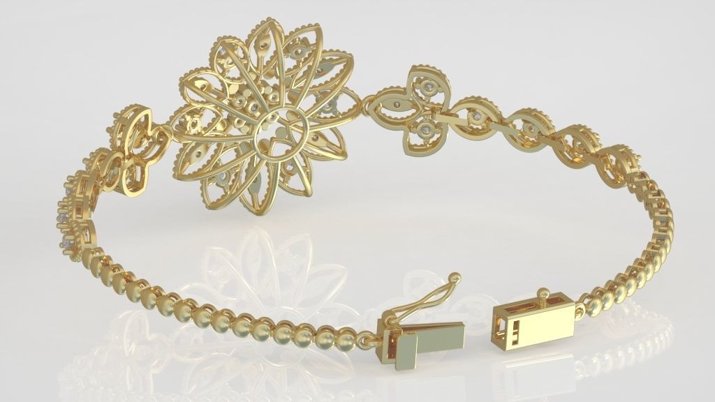 Exclusive Bracelet model 3D printable model 0068 3D print model_6