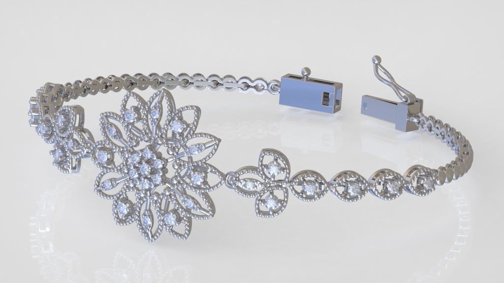 Exclusive Bracelet model 3D printable model 0068 3D print model_3