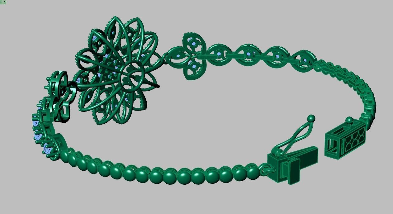 Exclusive Bracelet model 3D printable model 0068 3D print model_10