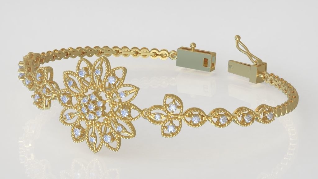 Exclusive Bracelet model 3D printable model 0068 3D print model_2