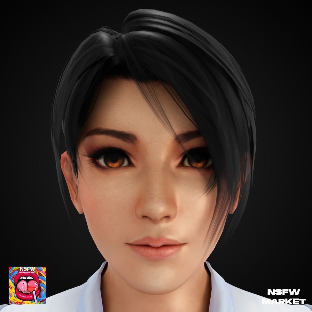 EXCLUSIVE EDITION RIGGED CHARACTER MOMIJI - SECRET CLASS Low-poly 3D model_2