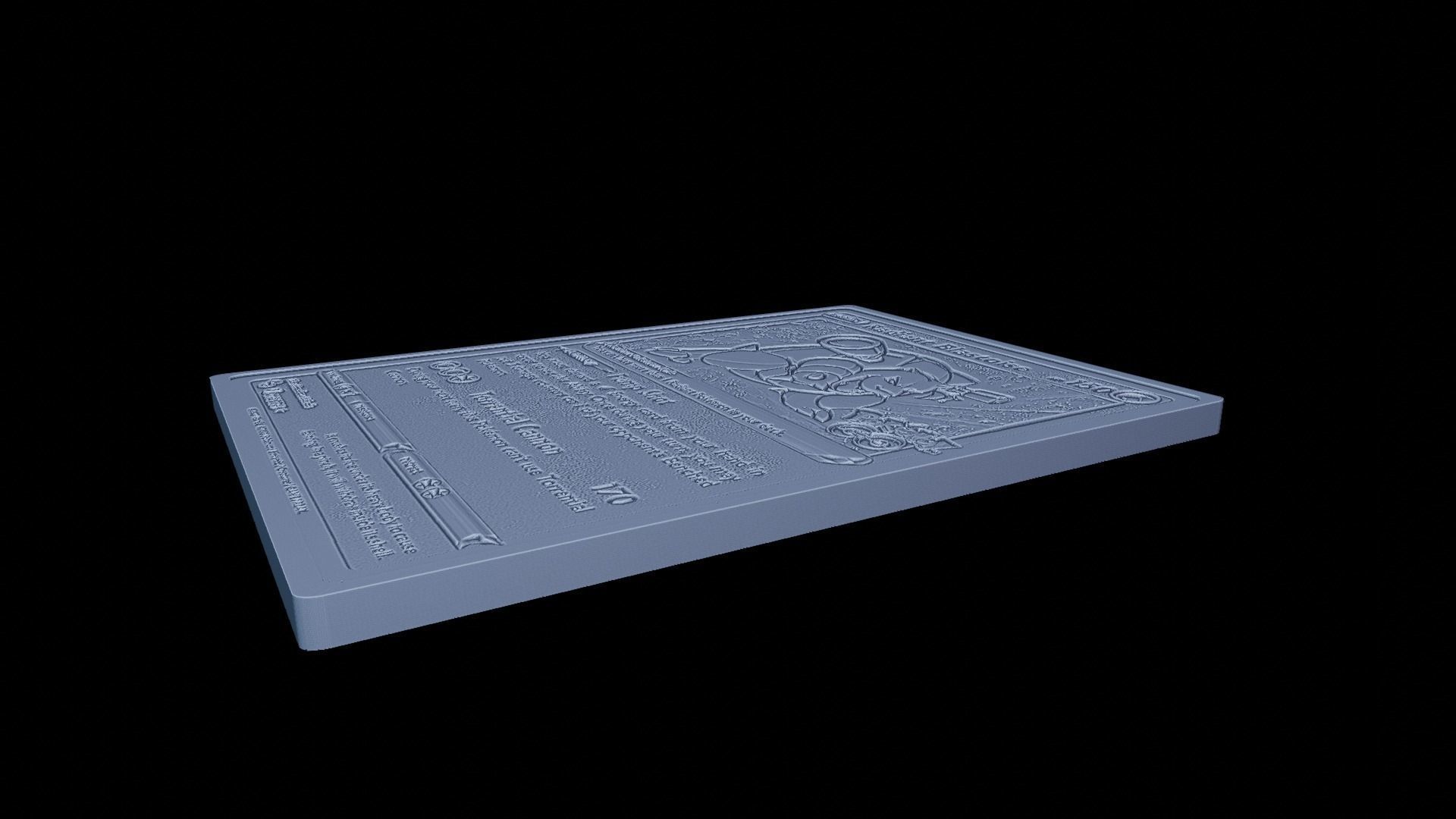Blastoise Pokemon card 3D print model_3