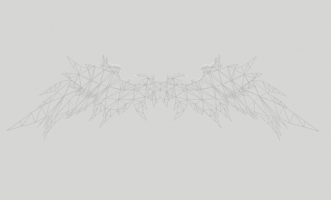Angel Wing Low-poly 3D model_17